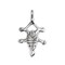 The Bead Chest Tillya Silver Moroccan Tuareg Cross Pendant: North African Tribal Berber Moroccan Sahara Pendant for Jewelry
